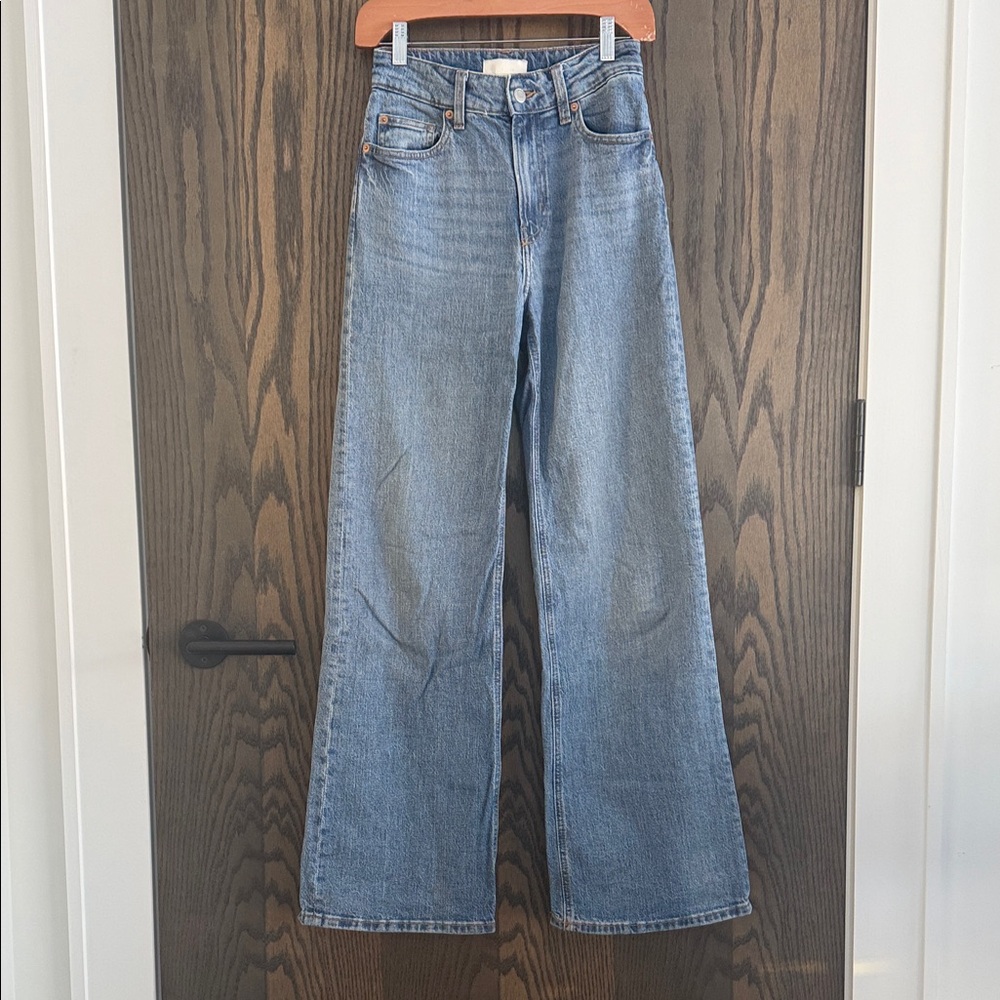 H&M • High Waist Wide Leg Jean